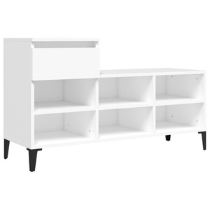 vidaXL, vidaXL Schuhregal Weiß 102x36x60 cm Holzwerkstoff