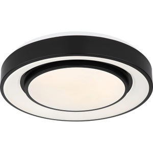 Globo, LED-Deckenleuchte Sully RGBW Fernbedienung schwarz, Globo LED-DECKENLEUCHTE 38/7.5 cm , 41368-24 Sully , Opal, Schwarz , Metall, Kunststoff , 7.5 cm , 004558364901