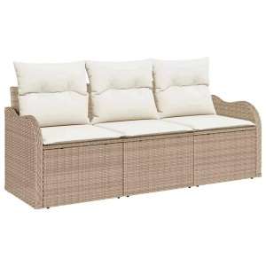 vidaXL, VidaXL - Outdoor-sofa poly-rattan, One Size, Beige