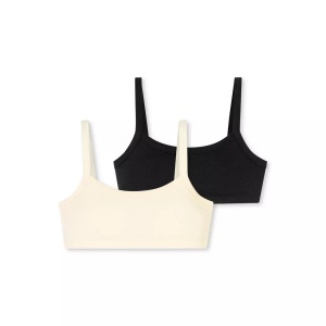 Schiesser, Schiesser Bustier, mit lässiger Passform, Bustiers 2er-Pack schwarz/ creme - Fresh Vibe 164