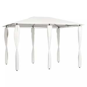 vidaXL, vidaXL Pavillon mit Seitenwand 3x4x2,6 m Creme 160 g/m²