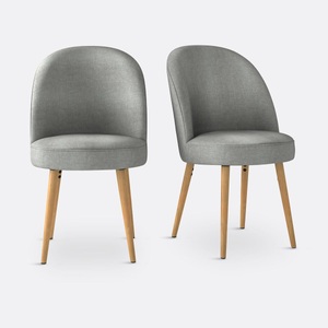 LA REDOUTE INTERIEURS, 2er-Set Esszimmerstühle ''Quilda'', La Redoute Intérieurs - 2er-Set Esszimmerstühle Quilda, One Size, Grau