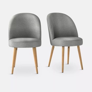 LA REDOUTE INTERIEURS, 2er-Set Esszimmerstühle ''Quilda'', La Redoute Intérieurs - 2er-Set Esszimmerstühle Quilda, One Size, Grau