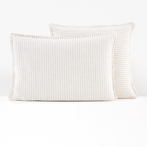 LA REDOUTE INTERIEURS, Kopfkissenbezug Linot Rayé Kopfkissenbezug Linot Rayé, La Redoute Intérieurs - Kopfkissenbezug Linot Rayé, 50 x 70 cm, Beige