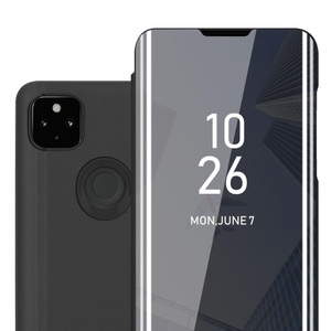 Cadorabo, Hülle für Google PIXEL 4A Spiegel Standfunktion 360 Grad Schutz, Cadorabo - Hülle für Google PIXEL 4A Spiegel Standfunktion 360 Grad Schutz, Schwarz