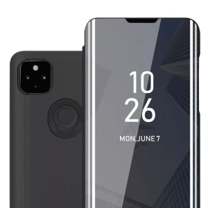 Cadorabo, Hülle für Google PIXEL 4A Spiegel Standfunktion 360 Grad Schutz, Cadorabo - Hülle für Google PIXEL 4A Spiegel Standfunktion 360 Grad Schutz, Schwarz