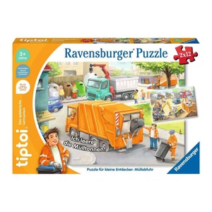 Ravensburger, tiptoi Puzzle für kleine Entdecker: Müllabfuhr, Puzzle tiptoi® PUZZLE FÜR KLEINE ENTDECKER: MÜLLABFUHR 2x12-teilig