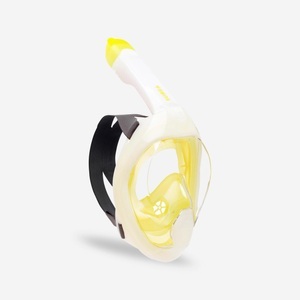 SUBEA, Schnorchelmaske Damenherren Mit Akustikventil - Easybreath 540 Freetalk Gelb Unisex M, 