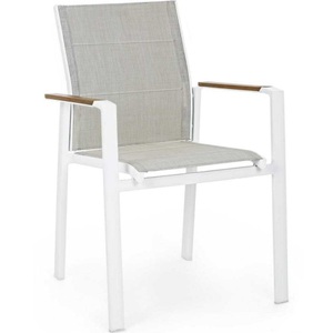 mutoni lifestyle, Garten Armlehnstuhl Kubik weiss, Garten Armlehnstuhl Kubik weiss