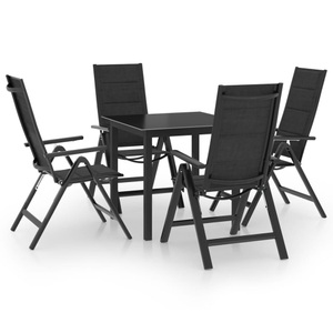 vidaXL, vidaXL 5-tlg. Garten-Essgruppe Aluminium Anthrazit