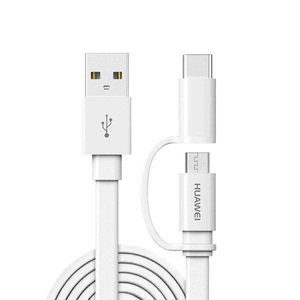 Huawei, HUAWEI AP55S Handy Adapterkabel 2 in1 Daten-/ Ladekabel Micro-USB mit USB-C™ Adapter 1.5 m Weiß, Apple - Huawei USB C / Micro-USB Kabel Weiß, Weiss, One Size