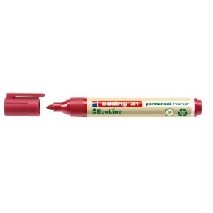 edding, Edding Permanentmarker edding 21 permanent marker EcoLine Rot wasserfest: Ja 4-21002, Edding 21, Permanent Marker, 1.5-3mm, rot, 4-21002