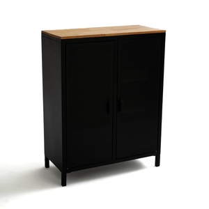 LA REDOUTE INTERIEURS, Schrank AGAMA mit 2 Türen, Metall und Eiche, La Redoute Intérieurs - Schrank Agama mit 2 Türen, One Size, Braun