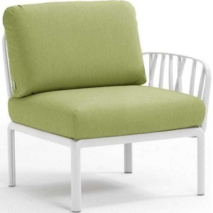 Nardi, Nardi - Sessel mit einer Armlehne (rechts oder links) Weiss-Grün (135,5 x 72 x 78 cm), Gartenlounge Komodo Endelement weiss avocado