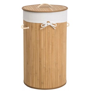 TecTake, Wäschekorb mit Wäschesack rund Wäschekorb mit Wäschesack rund, Tectake - Wäschekorb mit Wäschesack rund, 57cm, Beige