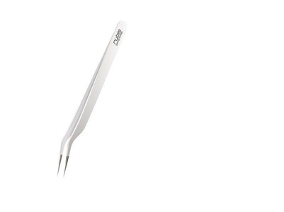 Rubis, Rubis Wimpern Pinzette gebogen, weiss, Rubis Wimpern Pinzette gebogen, weiss