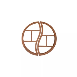 Tikamoon, Kinder-Wandregal aus massivem Teakholz Ying Yang Kinder-Wandregal aus massivem Teakholz Ying Yang, Tikamoon - Kinder-Wandregal aus massivem Teakholz Ying Yang, One Size, Zimt