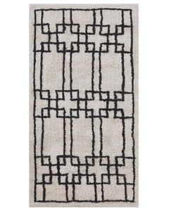 Beliani, Teppich aus Baumwolle Skandinavisch TURHAL Teppich aus Baumwolle Skandinavisch TURHAL, Beliani - Teppich aus Baumwolle Modern TURHAL, 80X150CM, Perle