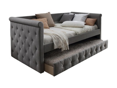 Vente-unique, Ausziehbett Stoffsofa + Lattenrost 2 LOUISE Ausziehbett Stoffsofa + Lattenrost 2 LOUISE
