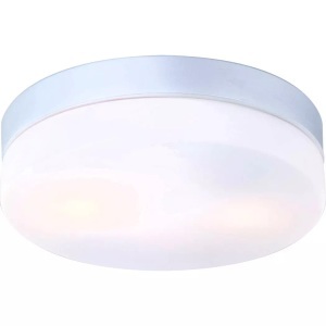 Globo, GLOBO VRANOS Außenleuchte Aluminium silber metallic, Glas opal, IP44, D:240, H:65, exk, Außen-Deckenleuchte Vranos, silberfarben, Ø 24 cm, Alu