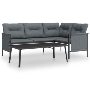 vidaXL, vidaXL 2-tlg. Garten-Lounge-Set Anthrazit Stahl, 