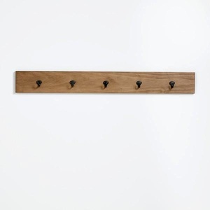 LA REDOUTE INTERIEURS, Wandgarderobe ''Hiba'' aus Kiefer, 5 Haken, La Redoute Intérieurs - Garderobe Hiba mit 5 Haken, One Size, Beige