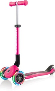 GLOBBER, Globber Junior Foldable Lights Scooter, Globber Junior Foldable Lights Scooter
