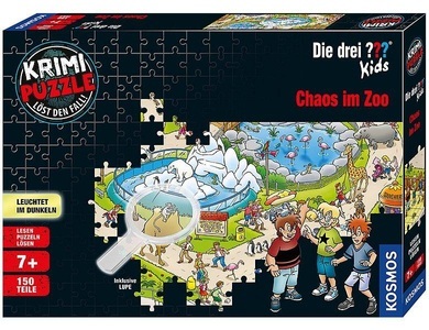 Kosmos, Krimipuzzle ??? Kids - Chaos im Zoo, Puzzle, Krimi-Puzzle: Die drei ??? Kids - Chaos im Zoo 150-teilig