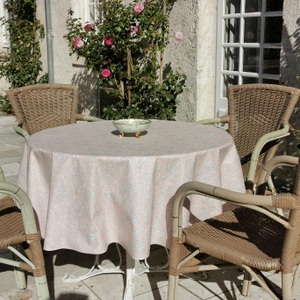 Fleur de Soleil, Tischdecke abwaschbar rund oder ovale Pompadour Tischdecke abwaschbar rund oder ovale Pompadour, 