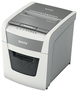 Leitz, Leitz Aktenvernichter IQ AF, 80352000, Small Office 50, P-4, 20lt, 8035-20-00, Leitz IQ Autofeed Small Office 50 Automatischer Aktenvernichter Partikelschnitt Sicherheitsstufe P-4 50 Blatt Automatisch und 6 Blatt Manuell Weiss