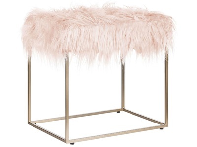 Beliani, Hocker aus Polyester Glamourös MANHATTAN Hocker aus Polyester Glamourös MANHATTAN, 