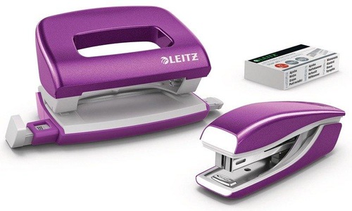 undefined, Leitz NeXXt 55612062 stapler Metallic,Violet, Leitz Locher/Hefter NeXXt, violett, Set, 5561-20-62