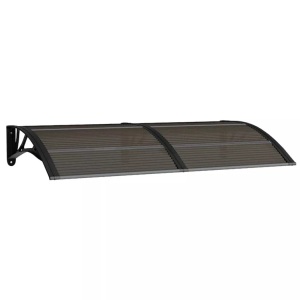 vidaXL, vidaXL Türvordach Schwarz 150x80 cm Polycarbonat, vidaXL Türvordach Schwarz 150x75 cm Polycarbonat