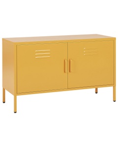 Beliani, Sideboard mit 2 Türen aus Stahl Industriell URIA Sideboard mit 2 Türen aus Stahl Industriell URIA
