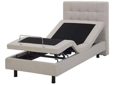 Beliani, Bett mit Lattenrost aus Polyester Klassisch DUKE Bett mit Lattenrost aus Polyester Klassisch DUKE