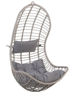 Beliani, Beliani PINETO Hängelsessel, Beliani - Hängesessel aus PE Rattan Retro PINETO, One Size, Rauch