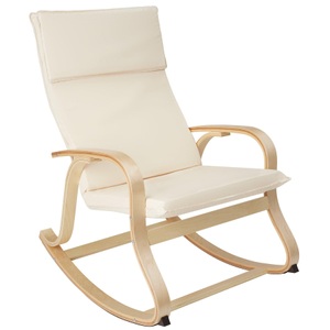 TecTake, Schaukelstuhl Roca aus Birkenholz 150kg Schaukelstuhl Roca aus Birkenholz 150kg, Tectake - Schaukelstuhl Roca aus Birkenholz 150kg, One Size, Beige