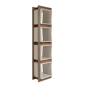 Angel cerda, Angel Cerda - Bücherregal - Braun und Weiss, ANGEL CERDA - Walnuss-Würfelregal, One Size, Baumnuss