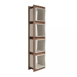 Angel cerda, Angel Cerda - Bücherregal - Braun und Weiss, ANGEL CERDA - Walnuss-Würfelregal, One Size, Baumnuss