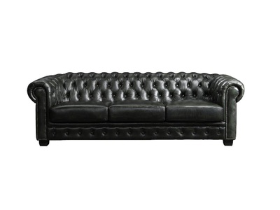 LINEA SOFA, Chesterfield Ledersofa 4Sitzer Büffelleder BRENTON Chesterfield Ledersofa 4Sitzer Büffelleder BRENTON, 