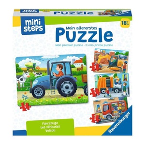 Ravensburger Verlag, Ravensburger ministeps 4194 Mein allererstes Puzzle: Fahrzeuge - 4 erste Puzzles, Spielzeug ab 18 Monate, Ravensburger ministeps 4194 Mein allererstes Puzzle: Fahrzeuge - 4 erste Puzzles