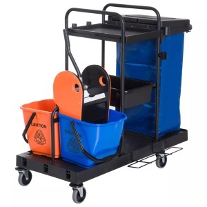 Northio, Northio - Reinigungswagen Putzwagen mit 4 Rollen, Systemwagen für professionelle Reinigung, Schwarz/Blau/Orange, 111x63,3x103cm, Northio - Reinigungswagen Putzwagen mit 4 Rollen, Systemwagen für professionelle Reinigung, Schwarz/Blau/Orange, 111x63,3x103cm