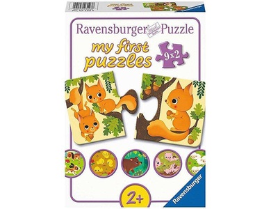 RAVENSBURGER SPIELEVERLAG, Tiere und ihre Kinder (Puzzle), Puzzle TIERE UND IHRE KINDER 9x2-teilig