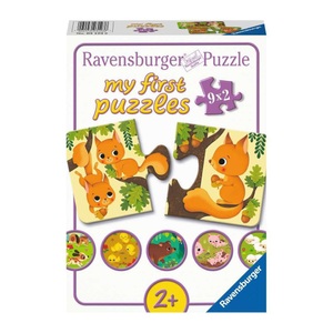 RAVENSBURGER SPIELEVERLAG, Tiere und ihre Kinder (Puzzle), Puzzle TIERE UND IHRE KINDER 9x2-teilig