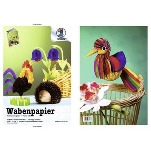 Ursus, URSUS Wabenpapier 8 Farben 16.5 x 23 cm, Ursus Wabenpapier, 16,5cm x 23cm, 30-lagig, farbig assortiert, 9930099, (10 Blatt)