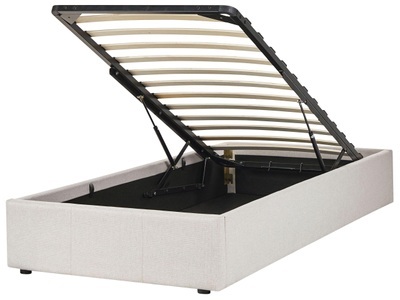 Beliani, Bett mit Lattenrost aus Polyester Modern DINAN Bett mit Lattenrost aus Polyester Modern DINAN
