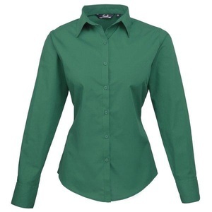 Premier, Popeline Bluse Arbeitshemd Damen Smaragdgrün 40, PREMIER - Popeline Bluse Arbeitshemd, für Damen, Smaragdgrün, Größe 40