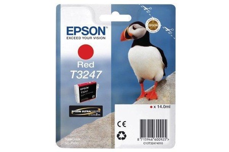 Epson, Tinte rot C13T32474010, Epson Tintenpatrone, rot, T324740, (14ml)