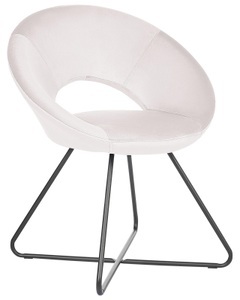 Beliani, Esszimmerstuhl aus Samtstoff Glamourös RACHEL Esszimmerstuhl aus Samtstoff Glamourös RACHEL, Beliani - Esszimmerstuhl aus Samtstoff Glamourös RACHEL, One Size, Schneeweiss