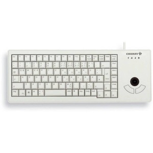 Cherry, XS Trackball Keyboard G84-5400, Tastatur, CHERRY G84-5400LUMDE-0 Kabelgebunden Tastatur Deutsch, QWERTZ Grau